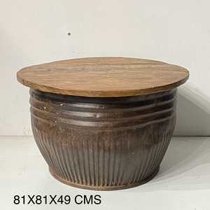 Iron Wood and Metal FTD Coffee <b>Table</b> Handmade Modern/Rustic Living Room Furniture with Farmhouse Style for Home Office Use - Product Image 5