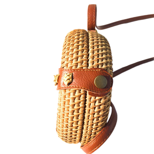 แฮนด์เมดทอผ้ากระเป๋าหวายทอรอบฟางกระเป๋าสะพายขายส่งใหม่ Designb เวียดนามธรรมชาติสําหรับผู้หญิงคลาสสิกดอกไม้ - Product Image 3