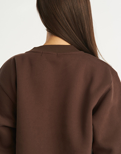 Última llegada de 2025, sudadera de gran tamaño para mujer, ropa informal, hombros caídos, Impresión de logotipo personalizado, servicio OEM - Product Image 6