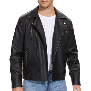 Chaqueta Bomber de Cuero Unisex, Casual de Invierno, Sólida, Lavada, Resistente al Viento, Ecológica, Corte Ajustado, Cierre con Cremallera, Servicio OEM - Product Image 6