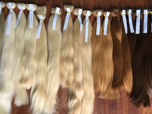 ผมต่อแบบเย็บติดสำหรับผมมนุษย์ผมต่อแบบยืดผมแบบยืดสองชั้นสี - Product Image 5