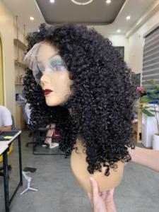 Perruque frontale texturée vietnamienne avec fermeture en dentelle HD, cheveux Remy vierges à cuticules alignées, extensions à trame unique - Product Image 2