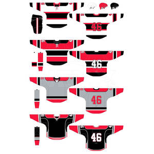 ชุดพิมพ์ซับลิเมชันสำหรับฮ็อกกี้น้ำแข็งชุดพิมพ์ซับลิเมชันทำจากโพลีเอสเตอร์ - Product Image 6