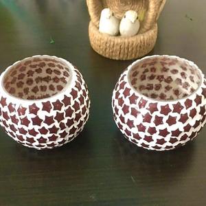 Bougie décorative en verre mosaïque fantaisie, porte-bougie, bougie chauffe-plat, décoration d'intérieur, fête de Noël, mariage - Product Image 3