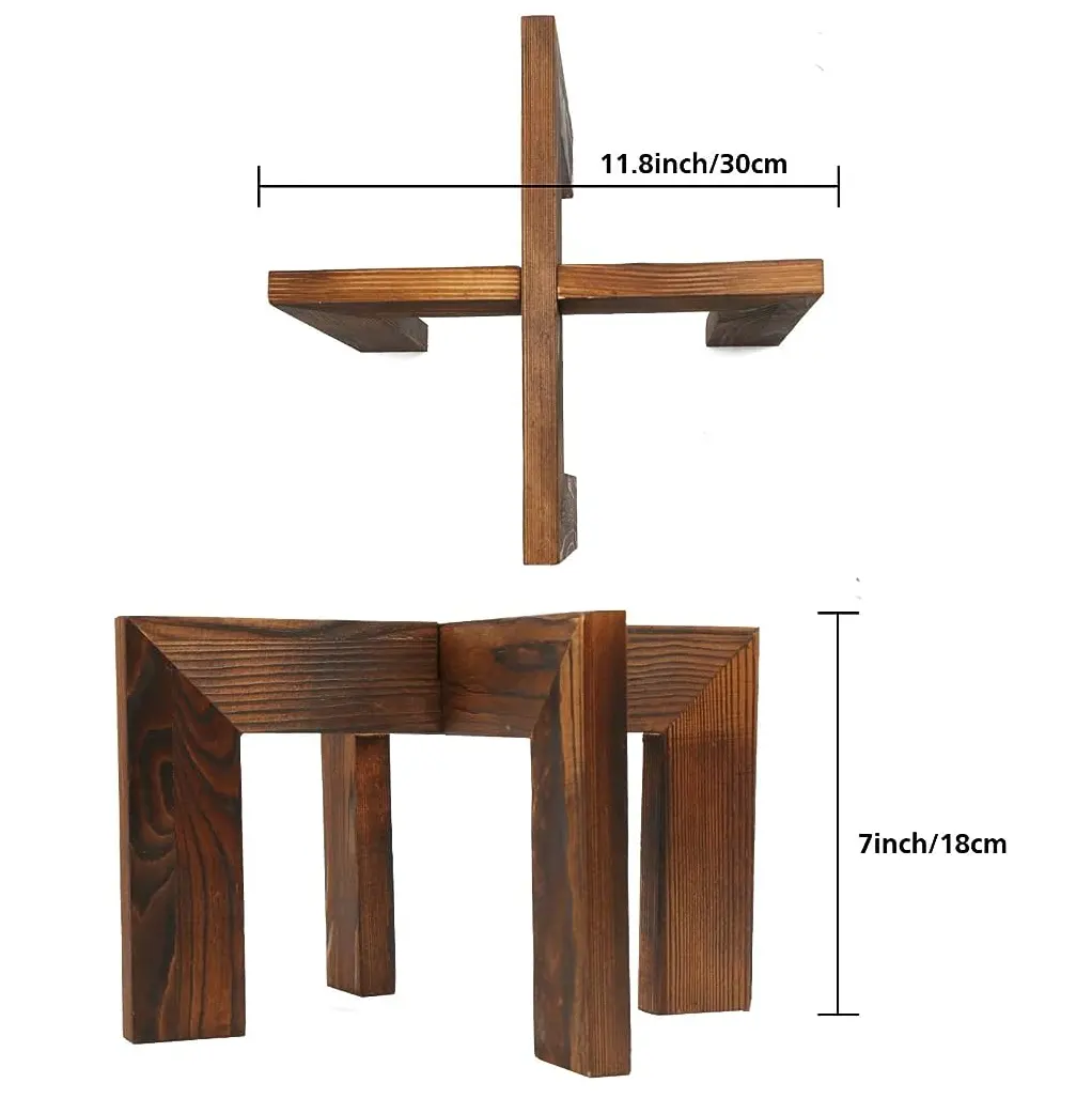 Современный дизайн деревянная подставка для растений декоративный садовый горшок Открытый садовый плантатор с дизайнерским элементом среднего размера