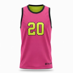 Camiseta de Baloncesto Reversible Personalizada, Malla de Doble Cara con Diseño Neón, Venta al Por Mayor OEM - Product Image 1