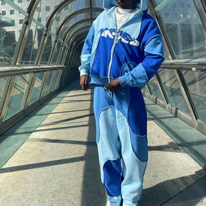 À la mode décontracté solide créateur de mode hommes survêtement respirant deux pièces tenue pour Gym course exercice vêtements de sport utilisation - Product Image 4