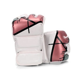 ถุงมือ MMA สำหรับผู้ชายถุงมือต่อสู้หนังนิ่มดีไซน์ใหม่ล่าสุดออกแบบโลโก้ได้ตามต้องการ - Product Image 3