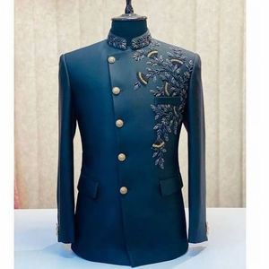 TRENDY---DESIGNER of ZARI EMBROIDERY on ELEGANT COAT WITH <b>PANT</b> SUITS for PARTY-WEAR/WEDDING @ 2024 - Product Image 1