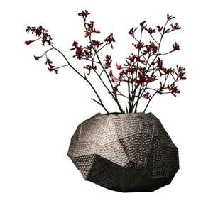 Jarrón de Metal de aluminio con acabado antiguo personalizado de alta calidad para arreglos florales profesionales Jarrón de Metal de gran tamaño de forma - Product Image 1