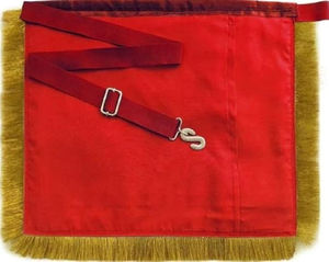Tablier de Grand Prêtre du Roi de la Franc-Maçonnerie, luxe, avec aimant, tissu brodé à la main, 2 pouces de large sur le tablier et la patte - Product Image 2