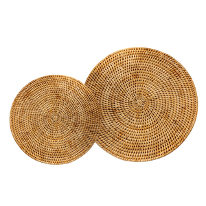 Tendance du moment : assiettes de présentation en rotin tissé, sets de table, accessoires de table tissés à la main, tendance bohème, sets de table - Product Image 1