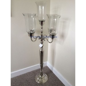 Candélabre de table de grande taille de la meilleure qualité, fer standard enduit de poudre noire pour les mariages et Noël en vente - Product Image 6