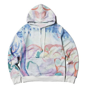 Sweat à capuche tie-dye vert fluo, manches longues, sweat à capuche tie-dye à séchage rapide, 100% coton, molleton, vêtements de sport, sweats à capuche tie-dye pour hommes - Product Image 3