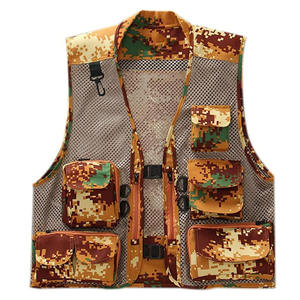 Gilet de chasse camouflage vert woodland double face personnalisé, gilet orange camouflage, gilet de chasse imperméable - Product Image 2