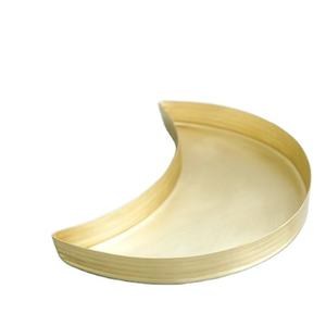 Assiettes de cuisine en or en forme de demi-lune, Style européen, service, plateau à gâteau, pour un Steak de l'ouest - Product Image 1