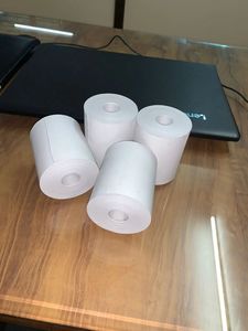 Mejor venta 3 1/8 \ "X 230 \" POS máquina rollos de papel de recibo térmico 100% pulpa de madera de una sola capa 80x80mm tamaño papel térmico - Product Image 2