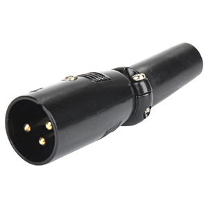 Connettore per microfono XLR 3 pin nero - Product Image 1