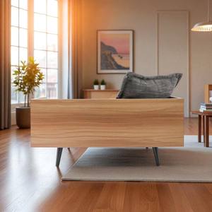 Lit pour animaux de compagnie CH13 au design minimaliste avec pieds en bois massif et lignes épurées Marque OEM Vietnam - Product Image 6