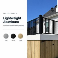 Système de garde-corps moderne en aluminium thermolaqué, kit de main courante pour terrasse, balcon, escalier, véranda