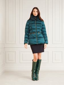 New Design Women <b>Quilted</b> Breathable Puffer Jacket Fashionable Outwear Solid Color Long Sleeve - Product Image 2