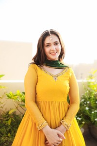 Vestido Maxi Estilo Anarkali Lehenga Choli, Acrílico, Manga Larga, Sin Arrugas, Protección Solar, para Mujer, Ropa de Fiesta - Product Image 6