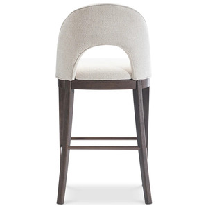Chaise de bar rembourrée moderne, tabouret de bar en bois massif, siège de comptoir rembourré en tissu pour usage domestique et commercial - Product Image 4