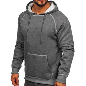 400G couture thermique en gros coton polaire pull à capuche poches kangourou - Product Image 1