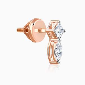 Boucles d'oreilles en or rose avec diamant Dualis Lab Grown Bijoux élégants et luxueux - Product Image 6