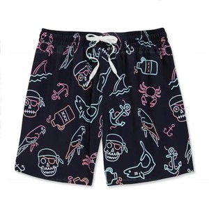 ผลิตกางเกงขาสั้นพิมพ์ลายสไตล์ฮิปสเตอร์สำหรับผู้ชายฤดูร้อน ออกแบบตามสั่ง เป็นมิตรกับสิ่งแวดล้อม เอวยางยืด ไซส์ใหญ่ แห้งเร็ว - Product Image 3