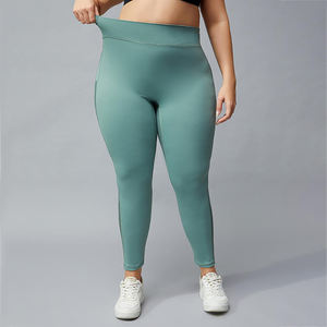 Vente en gros Leggings de fitness pour femmes taille haute et basse Leggings de fitness en coton extensible grande taille avec logo personnalisé pour femmes - Product Image 2