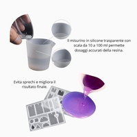Kit de moldes de silicona SC ECOMMERCE para joyería DIY, resina epoxi, pendientes, colgantes, llaveros, taladro/cuentas D4-C7AE-48WN