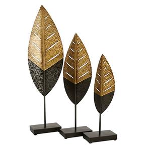 Sculpture de feuille | Ornement abstrait de feuille de résine avec la conception creuse | Décoration délicate de table de maison pour le cadeau de Thanksgiving - Product Image 2