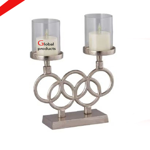 new handmade silver finished metal candle holder wedding and party <b>decor</b> for hotel restaurant and bar - Product Image 1