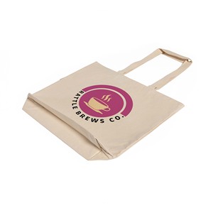 Custom Large Organic Cotton Tote <b>Bags</b> <b>Medium</b> Size Shopper Tote with Your Logo-OR250 - Product Image 5