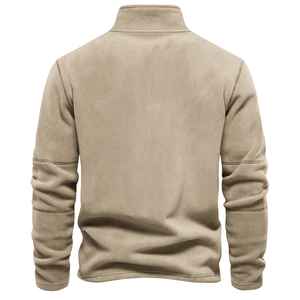 Hombres cálido polar cremallera cuello pulóver sudadera suave Shell chaqueta - Product Image 4