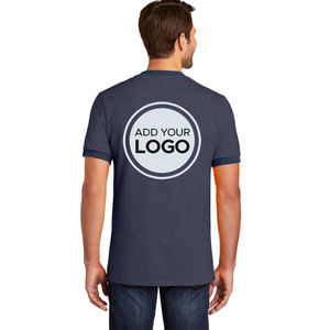 Camiseta personalizada Ringer para adultos hecha de algodón/fibra de bambú, añade tu propio diseño de texto - Product Image 2