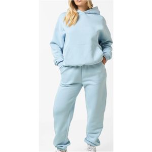 Survêtement femmes été tenue décontractée couleur unie pull à capuche deux pièces ensemble en gros - Product Image 6