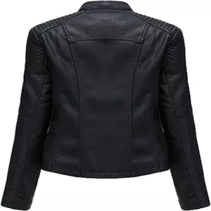เสื้อแจ็คเก็ตหนังผู้หญิงยอดนิยม สไตล์โค้ท ปรับได้ มีซิปด้านหน้า อุ่นและนุ่ม แฟชั่นทันสมัย - Product Image 3