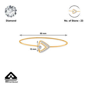Bracelet ovale en or et diamants pour femme - Product Image 5
