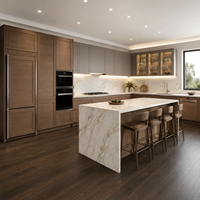 Proveedor de Gabinetes de Cocina para Apartamentos Multifamiliares, Gabinetes de Estilo Europeo Moderno para Proyectos de Desarrollo Residencial