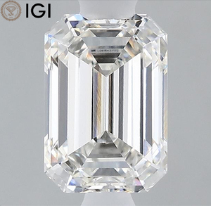 1,23 quilates G Color VVS2 CVD Lab crecido Diamante de corte esmeralda 7,21 MM certificado Diamante Suelto anillo de bodas especial IGI para - Product Image 1