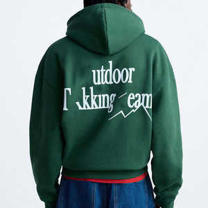 100% sudaderas con capucha y sudaderas de algodón para hombre de manga larga Boxy Fit peso pesado en blanco grueso francés Terry 500GSM sudaderas con capucha - Product Image 5