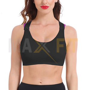 Vente en gros MAXFIT Enterprises Soutien-gorge de fitness pour femmes avec dos croisé Vêtements de sport rembourrés Haut de sport Soutiens-gorge de yoga Soutien-gorge de course Grande taille - Product Image 3