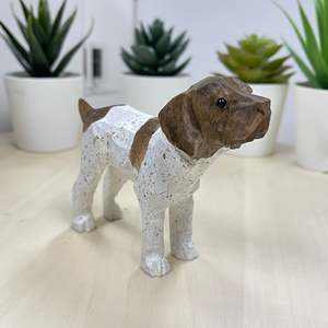 YEEYAYA legno fatto a mano cucciolo di cane statua di natale figurina & giocattolo per la decorazione per la casa intagliato da artista - Product Image 6