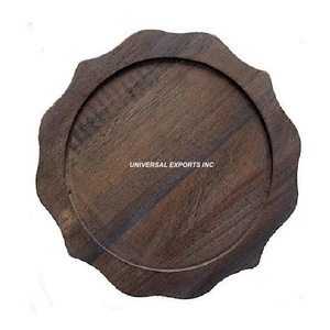 Plaque de charge en bois de forme personnalisée Design personnalisé Plaque de dessous de luxe Plaque de charge classique, élégante et neuve - Product Image 3