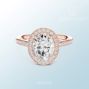 Modern oval <b>cluster</b> ring handcrafted with certified diamond elegant design for weddings engagement or personal statement jewelry - Product Image 5