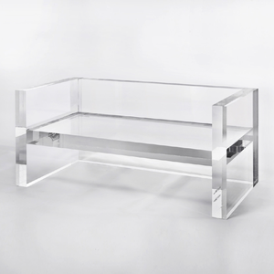 Luxury Transparent Clear Acrylic Furniture for Hotel Home Apartment <b>Dining</b> Hospital Workshop-Foldable Plastic Living Room Set - Product Image 2
