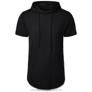 Sudadera con capucha de verano, nueva Camiseta holgada de manga corta para hombre, Sudadera ligera de Color sólido, camisas con cuello transpirable para Fitness - Product Image 4