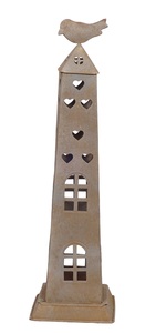 Ornement de Noël en métal de maison de lumière de thé galvanisé de fer comme ornement d'arbre de Noël accessoire de décoration à la maison - Product Image 5